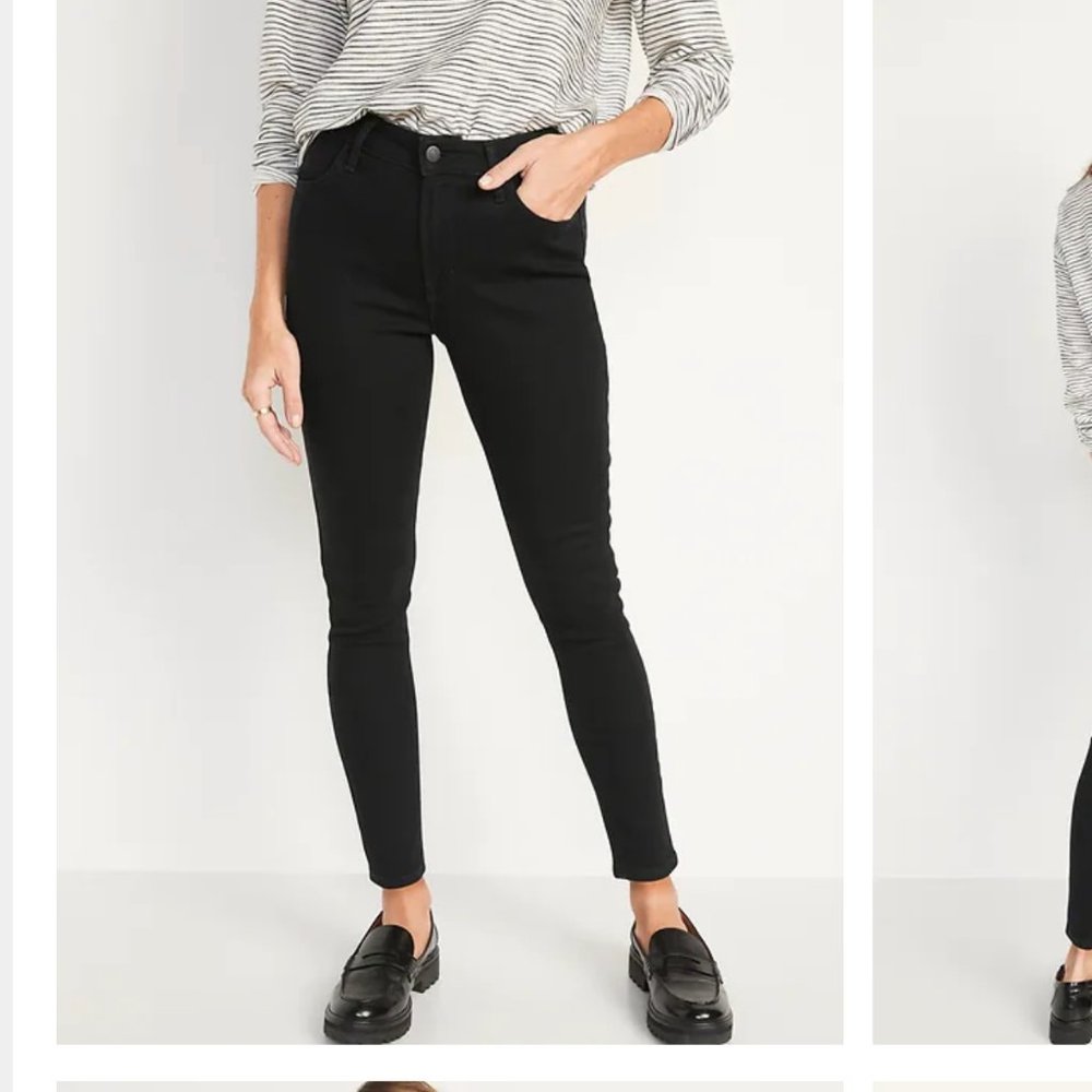 High-Waisted Wow Black-Wash Super-Skinny Ankle Jeans petite!